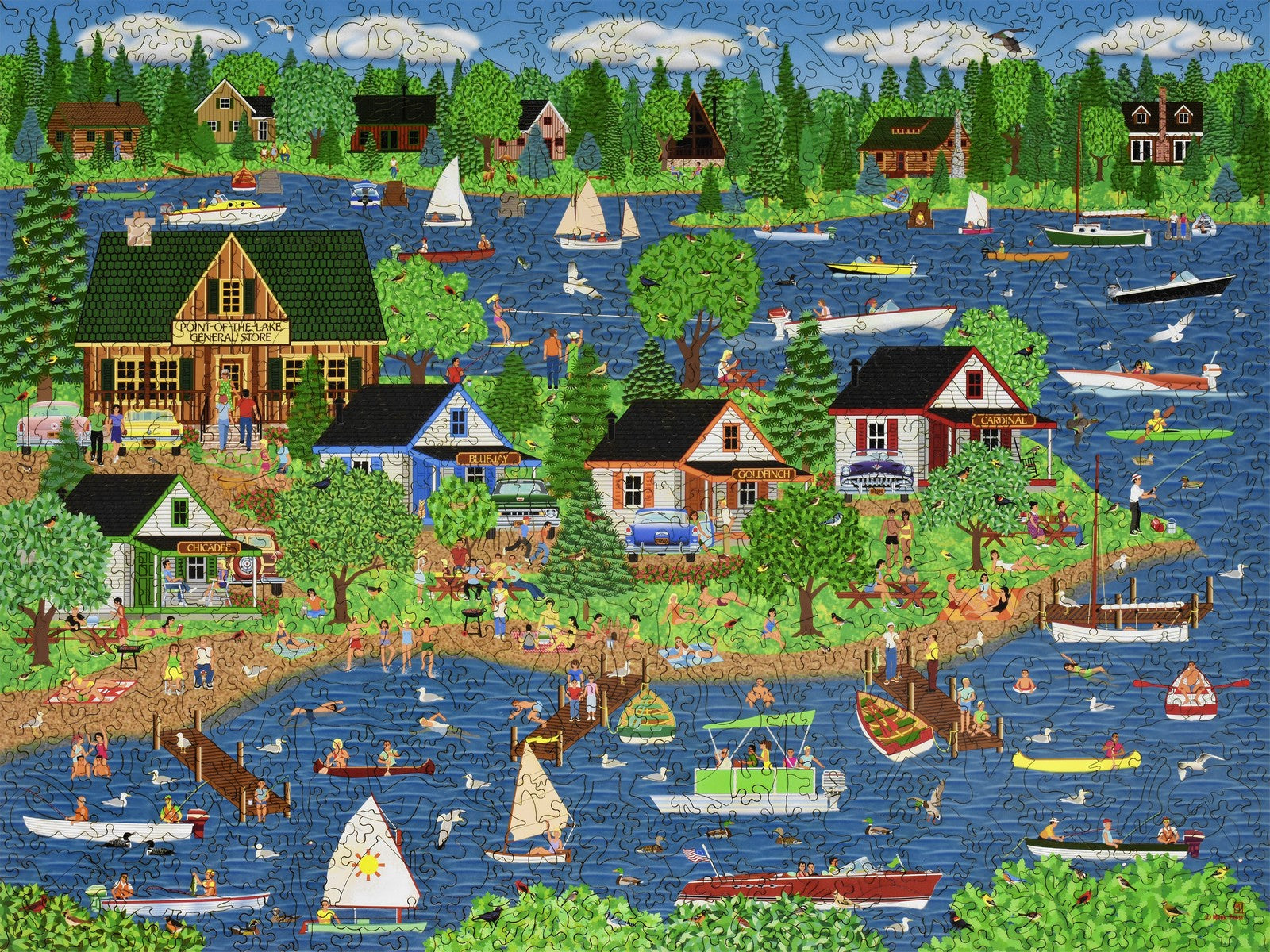 The front of the puzzle, Summer at the Lake.