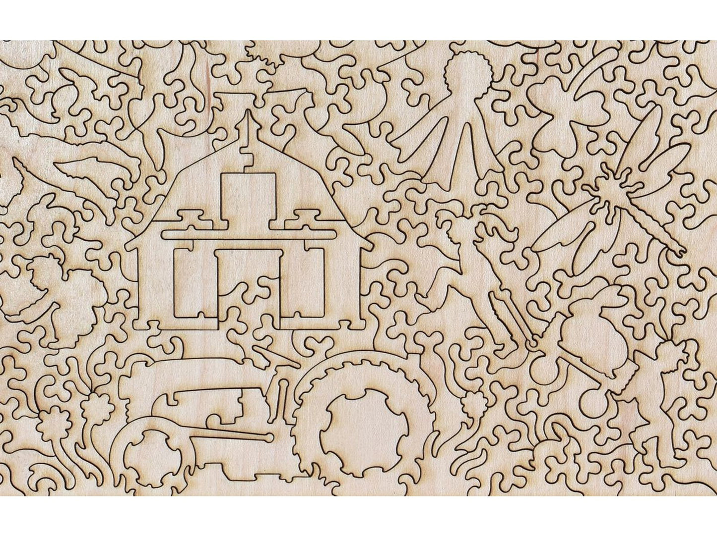 A closeup of the front of the puzzle, Sunny Bun, showing the detail in the pieces.
