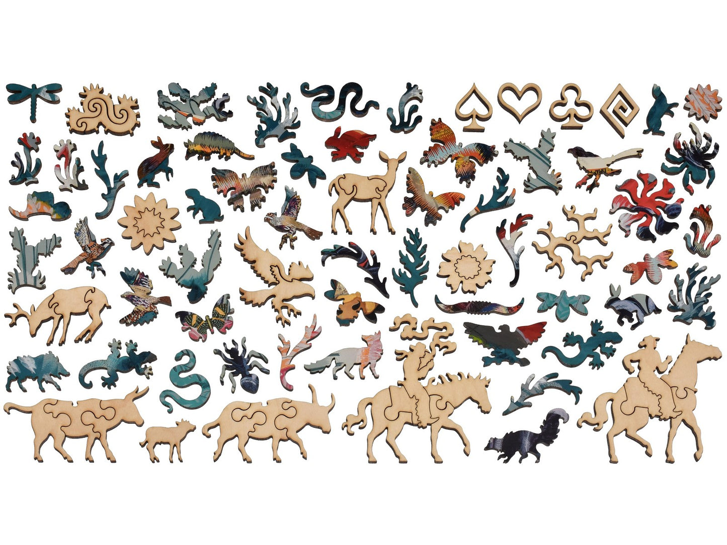 The whimsy pieces that can be found in the puzzle, Texas Flush.