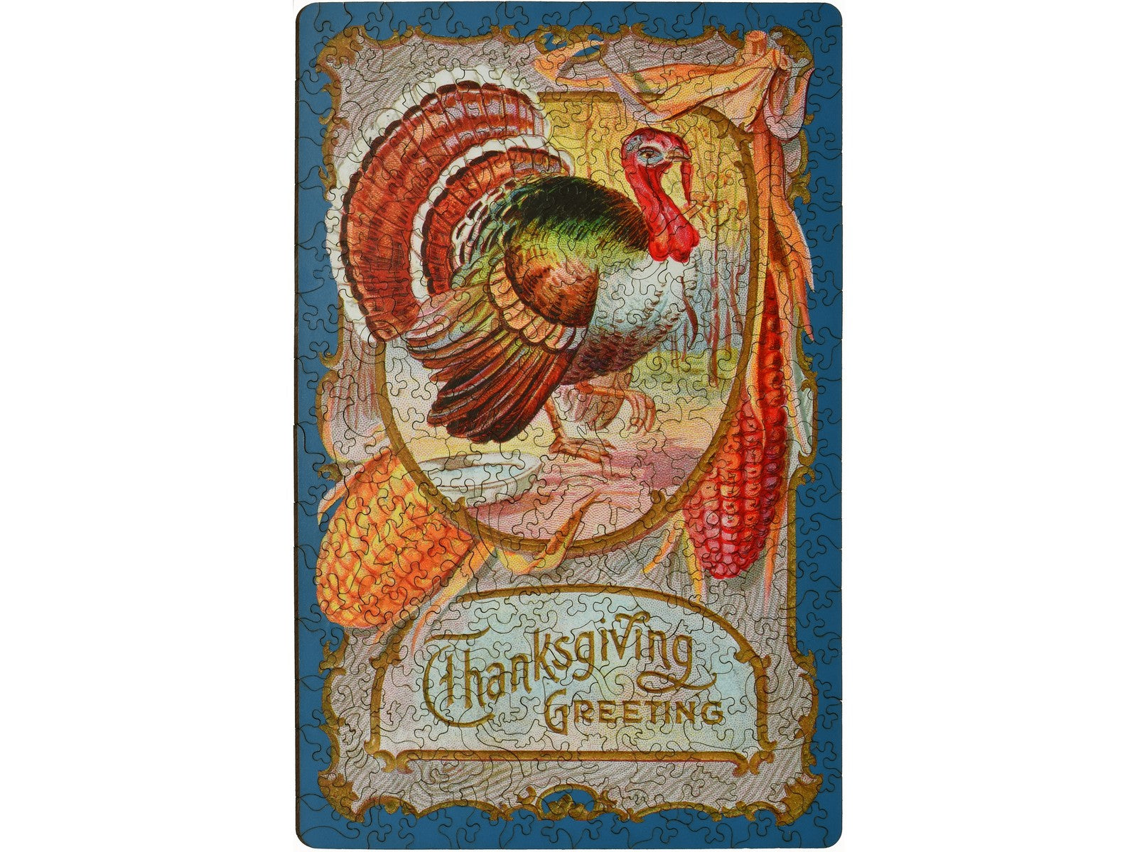 The front of the puzzle, Thanksgiving Greetings.