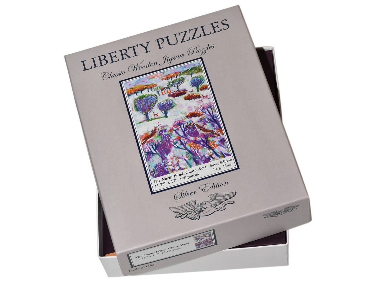 The puzzle, The North Wind with the box that it goes in.