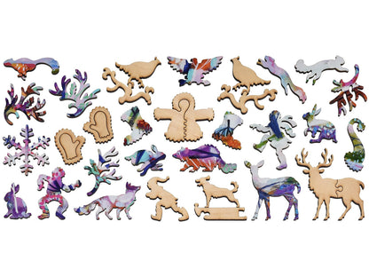 The whimsy pieces that can be found in the puzzle, The North Wind.