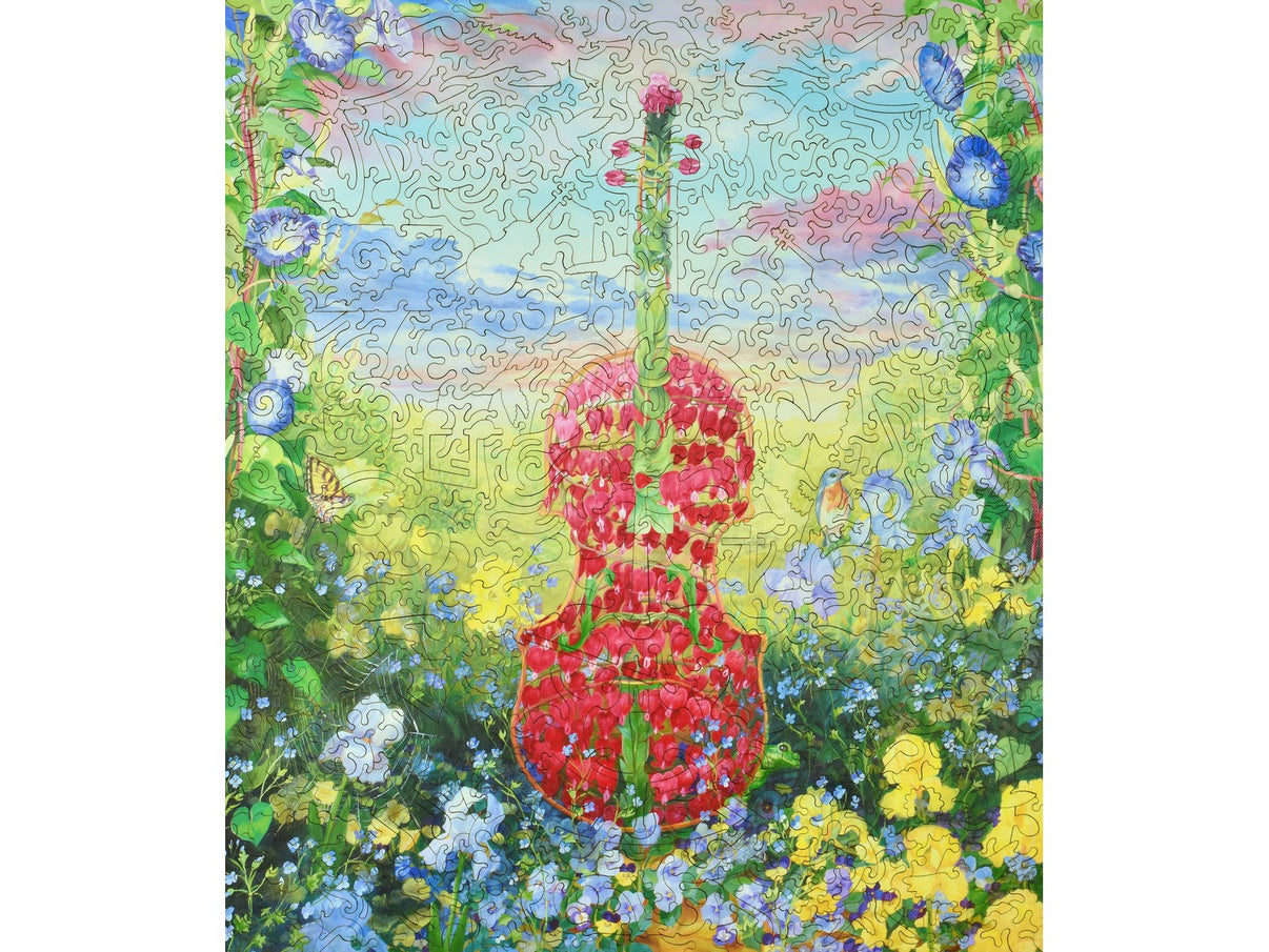 Three Cellos Bleeding Heart Wooden Jigsaw Puzzle Liberty Puzzles