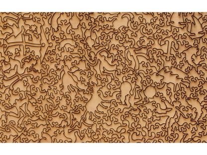A closeup of the back of the puzzle, Toscana, showing the detail in the pieces.