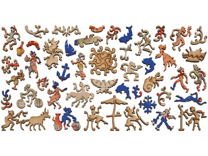 The whimsy pieces that can be found in the puzzle, Toscana.
