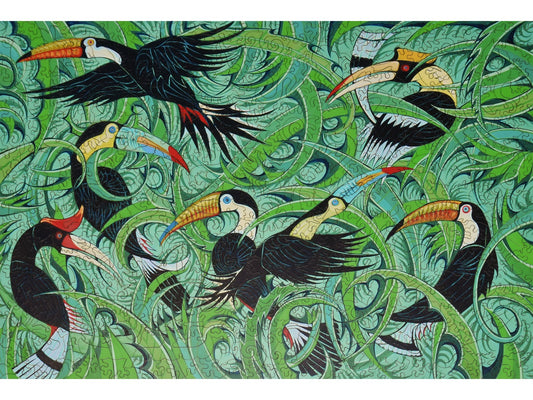 The front of the puzzle, Toucans and Hornbills.