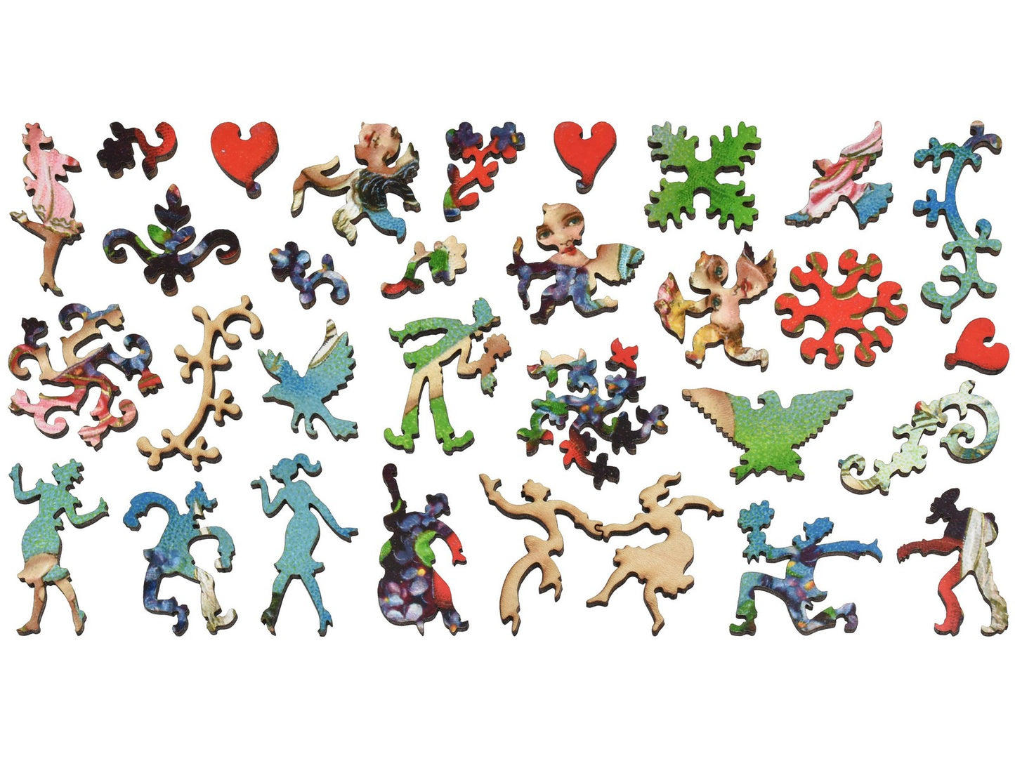 The whimsies that can be found in the puzzle, Valentine with Cherubs.