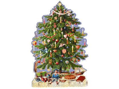 The front of the puzzle, Victorian Christmas Tree.