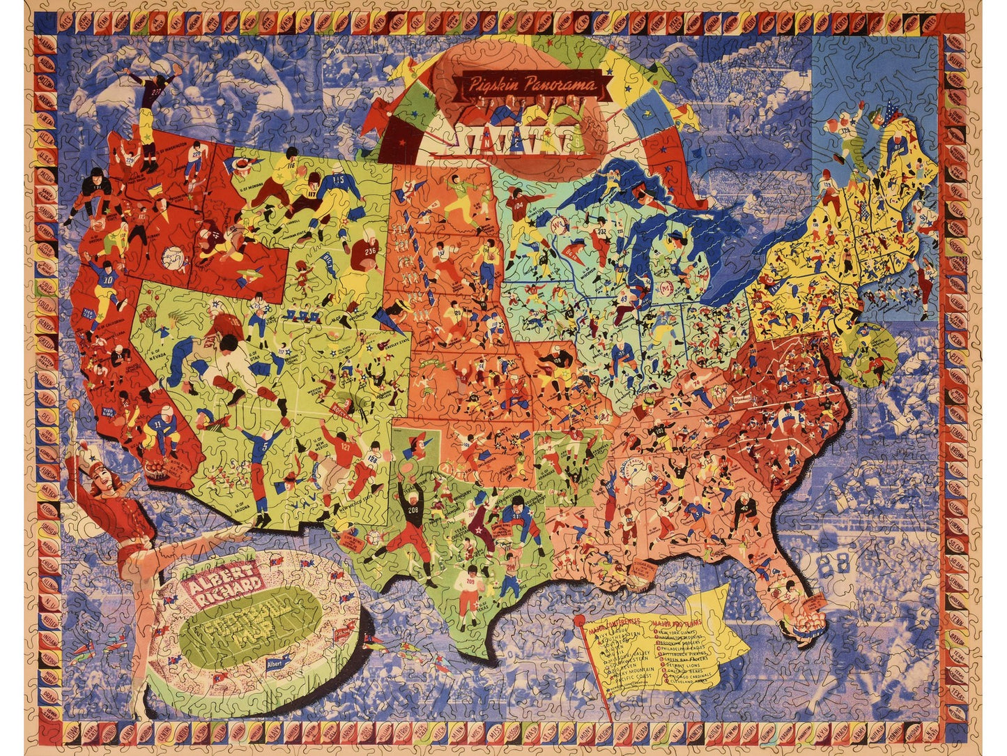 The front of the puzzle, Vintage College Football.