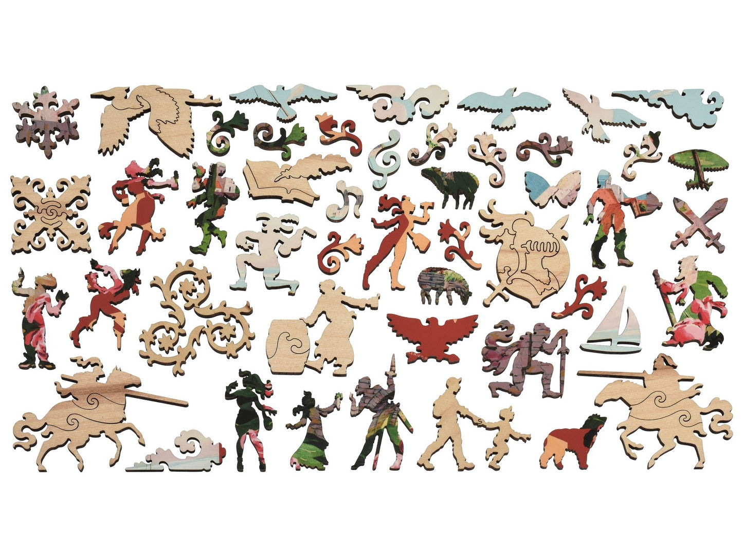The whimsy pieces from the puzzle of Wisby Castle.