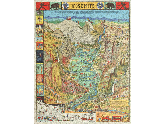 The front of the puzzle, Yosemite, by Jo Mora.