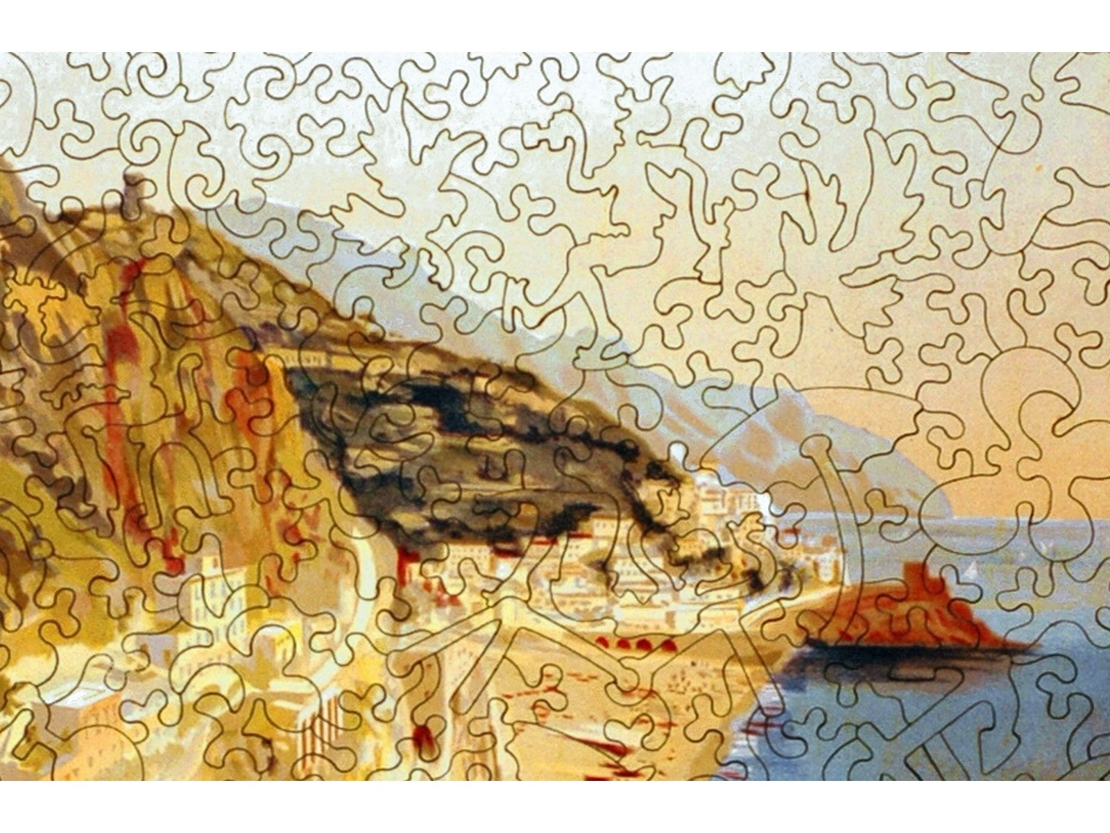 A closeup of the front of the puzzle, Amalfi.