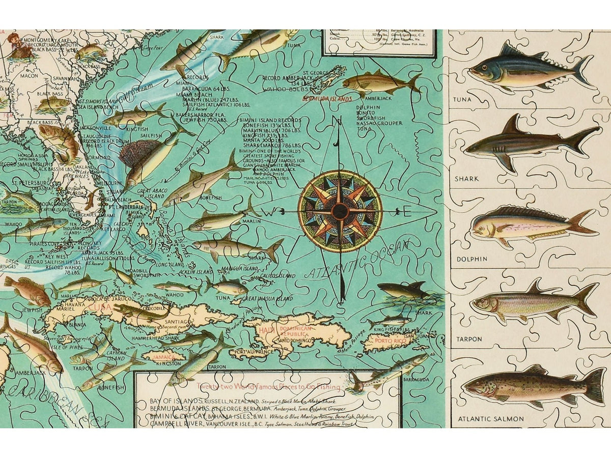 Big Game Fish Wooden Jigsaw Puzzle | Liberty Puzzles