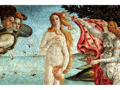 A closeup of the front of the puzzle, Birth of Venus.