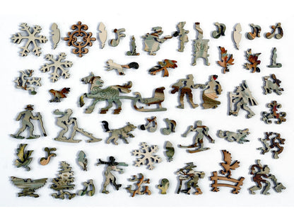 The whimsy pieces that can be found in the puzzle, Central European Songbirds.