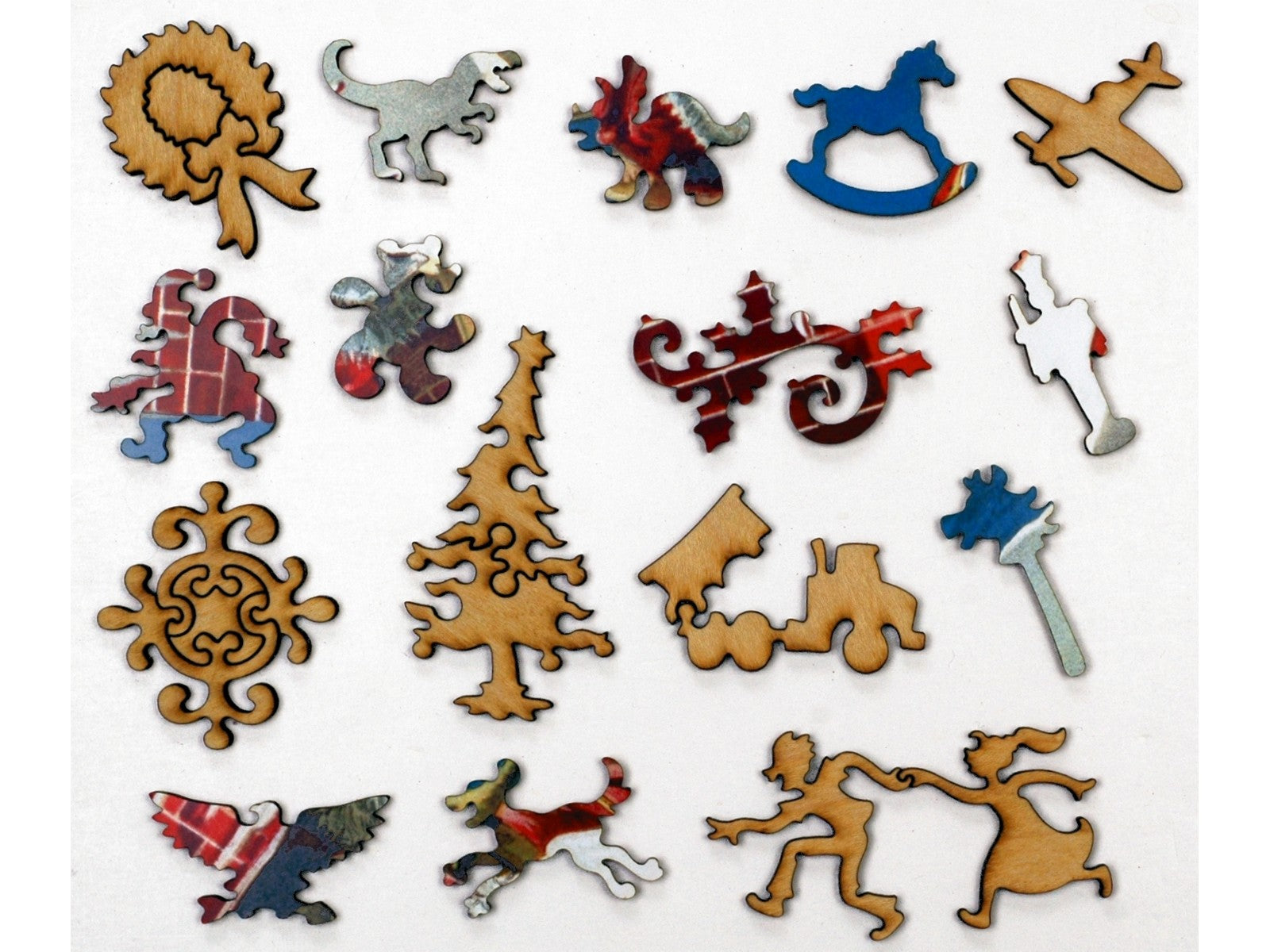 The whimsy pieces that can be found in the puzzle, Chimney Santa.
