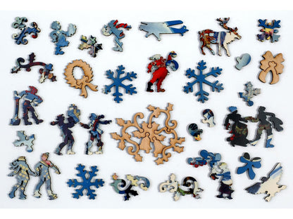 The whimsy pieces that can be found in the puzzle, Christmas Special.