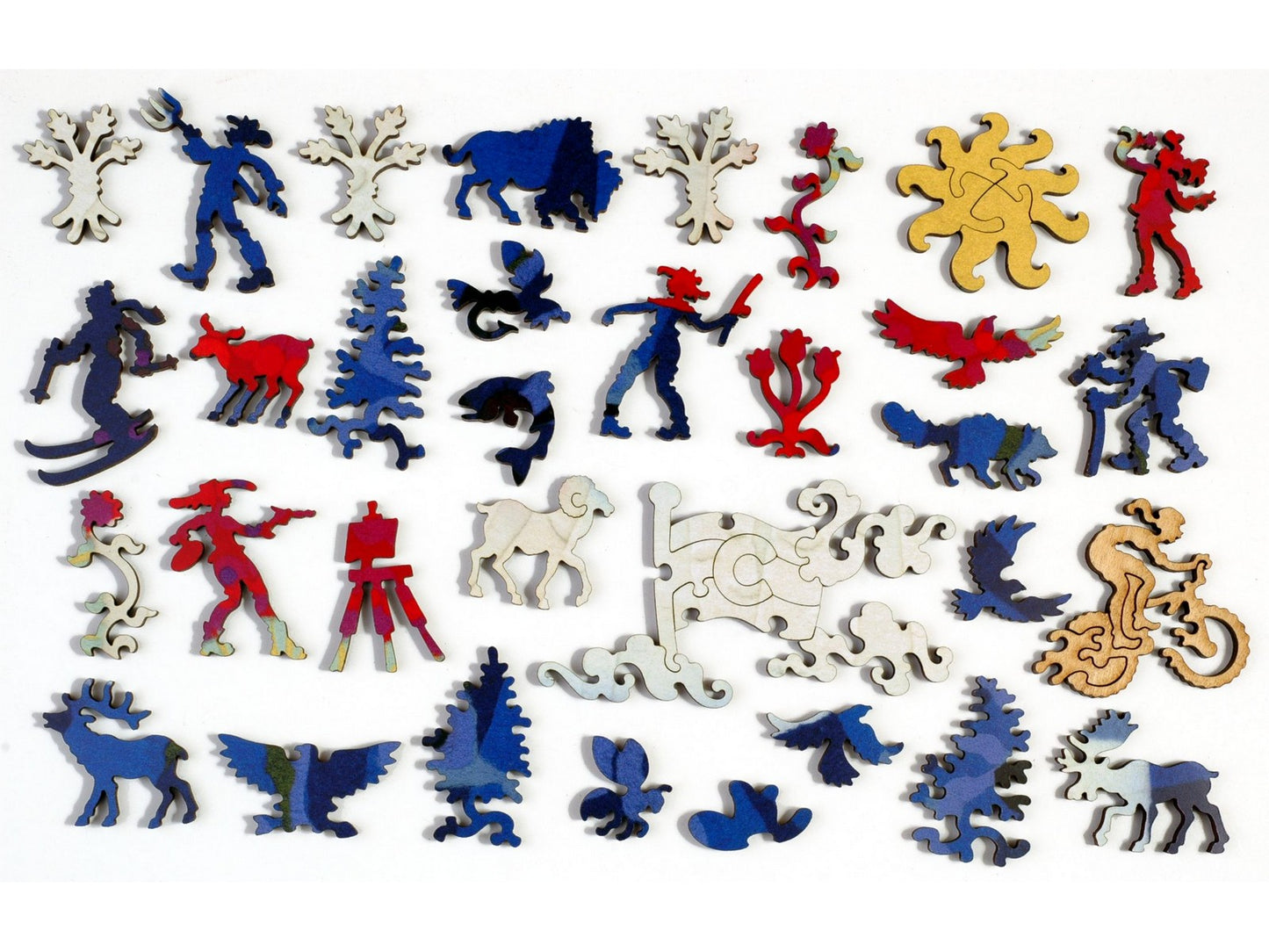 The whimsy pieces that can be found in the puzzle, Colorado Flag LG.