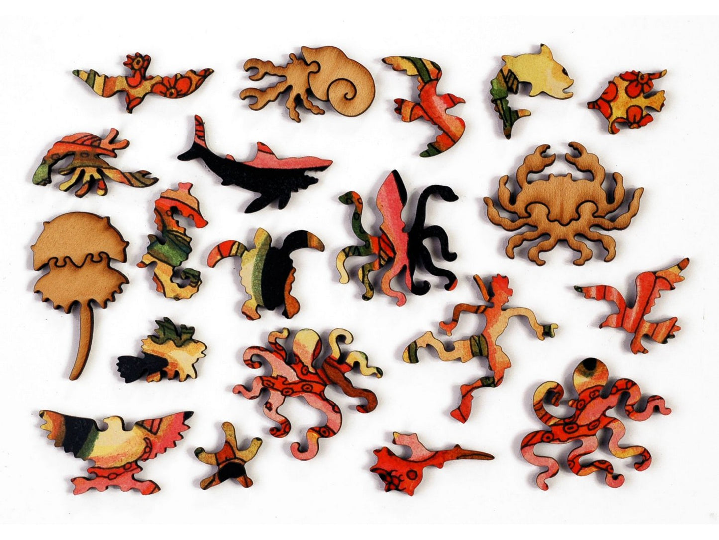 The whimsy pieces that can be found in the puzzle, Crab.