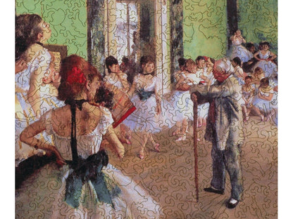 A closeup of the front of the puzzle, La Classe de Danse.