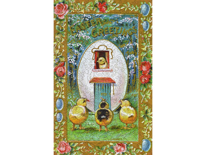 The front of the puzzle, Easter Egg Cottage.