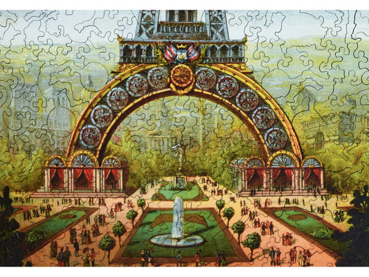 A closeup of the front of the puzzle, Exposition Universelle de 1889.