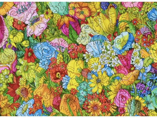 A closeup of the front of the puzzle, Fleur.