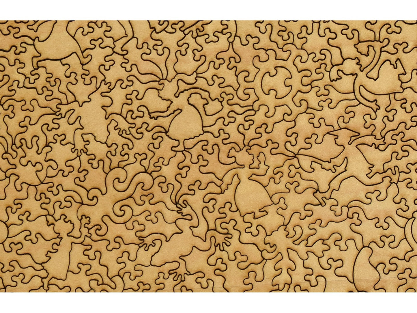 A closeup of the back of the puzzle, Frog.