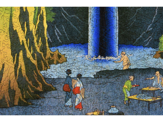 A closeup of the front of the puzzle, Fudo Falls, Oji.
