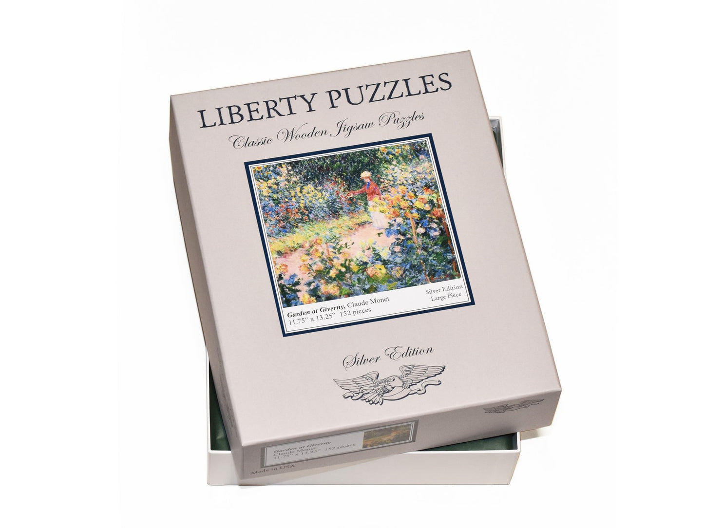 The box for the puzzle, Garden at Giverny.