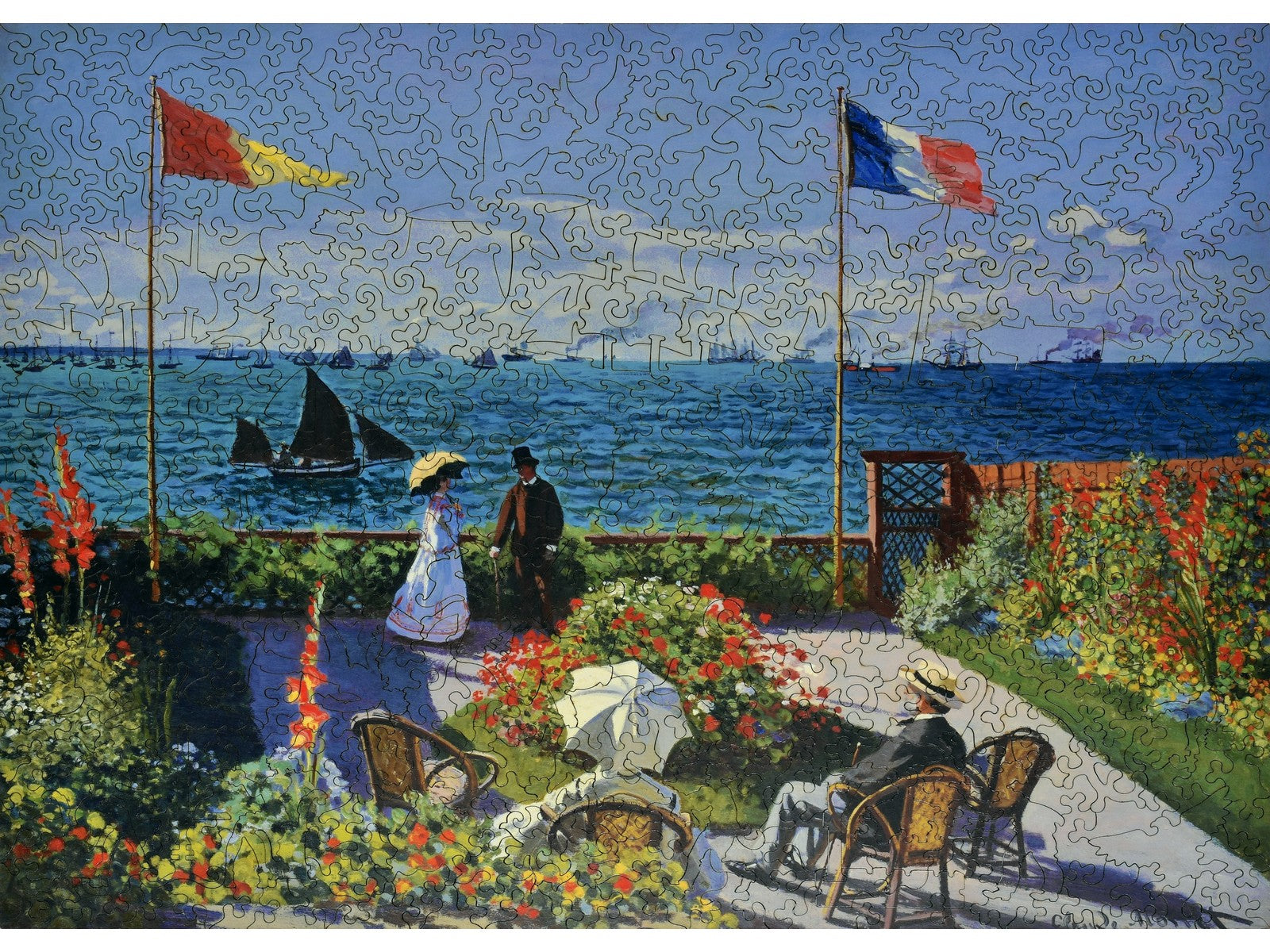 The front of the puzzle, Garden at St. Adresse.