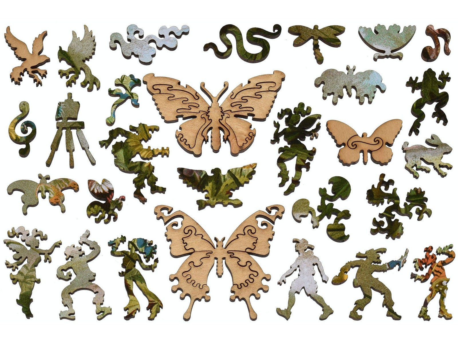 The whimsies that can be found in the puzzle, German Butterflies.