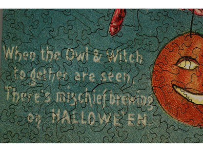 A closeup of the front of the puzzle, Halloween Mischief.