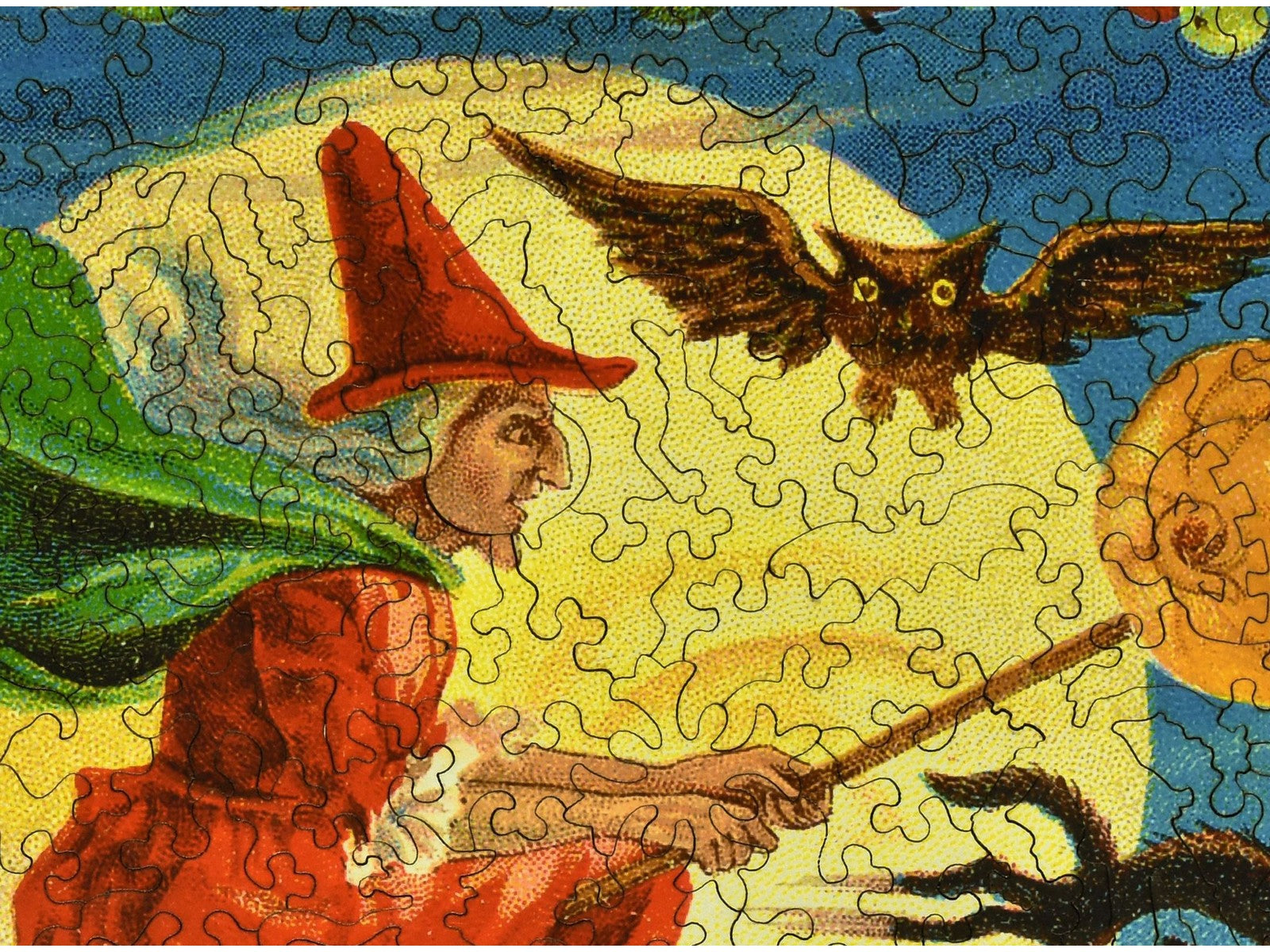A closeup of the front of the puzzle, Halloween Spirit.