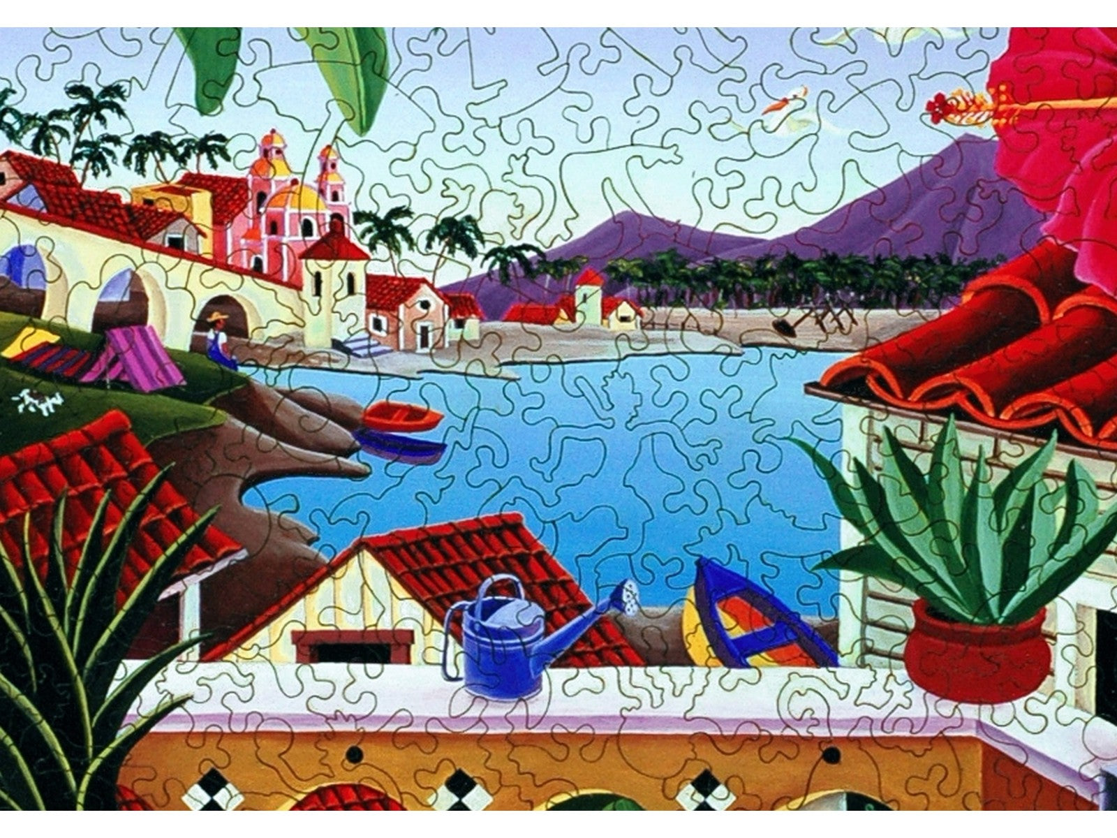 A closeup of the front of the puzzle, La Paz.