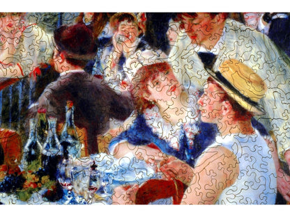 A closeup of the front of the puzzle, Luncheon of the Boating Party.