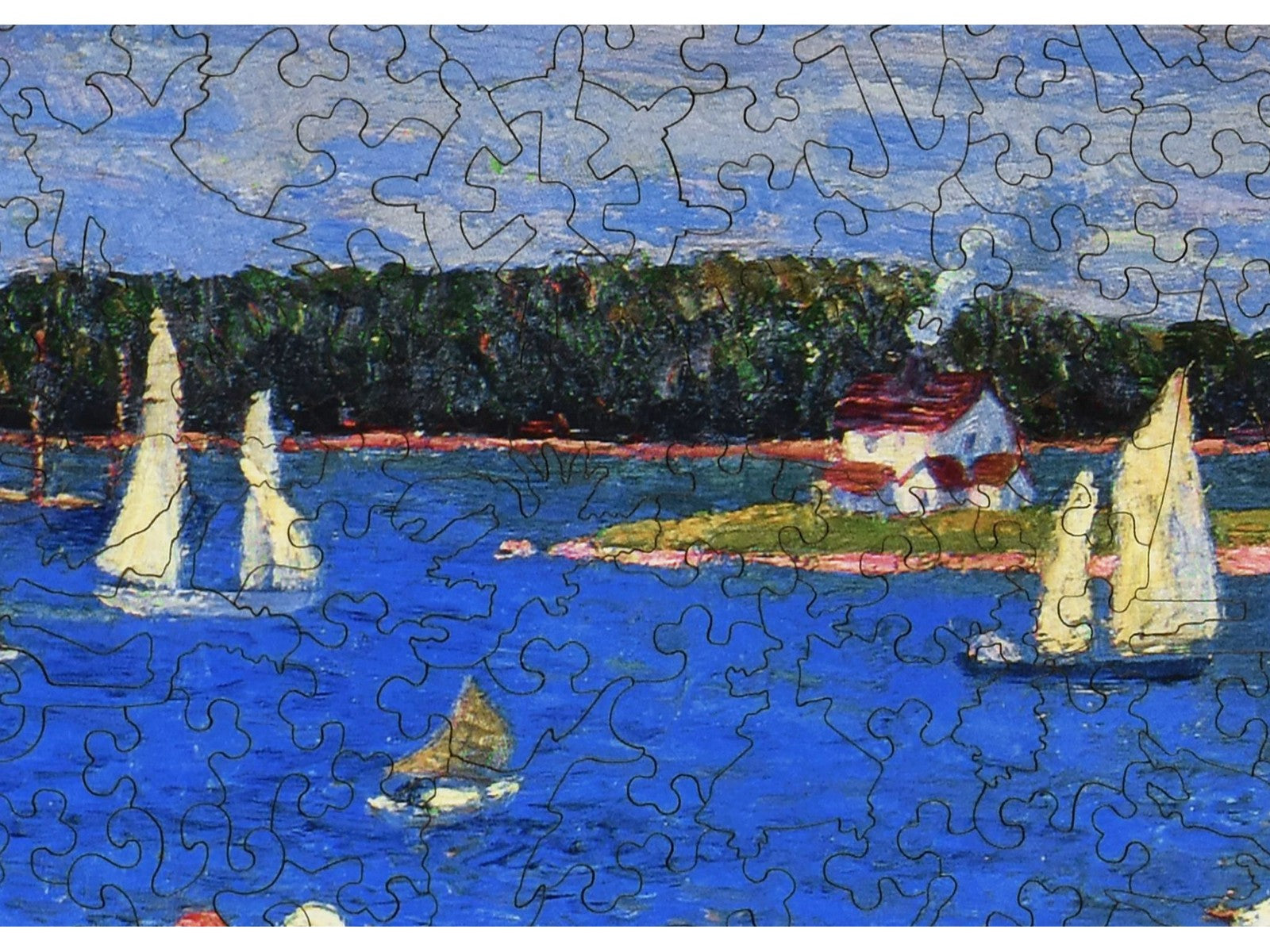 A closeup of the front of the puzzle, Mahone Bay.
