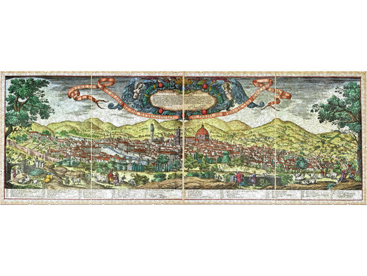 The front of the puzzle, Map of Florence.