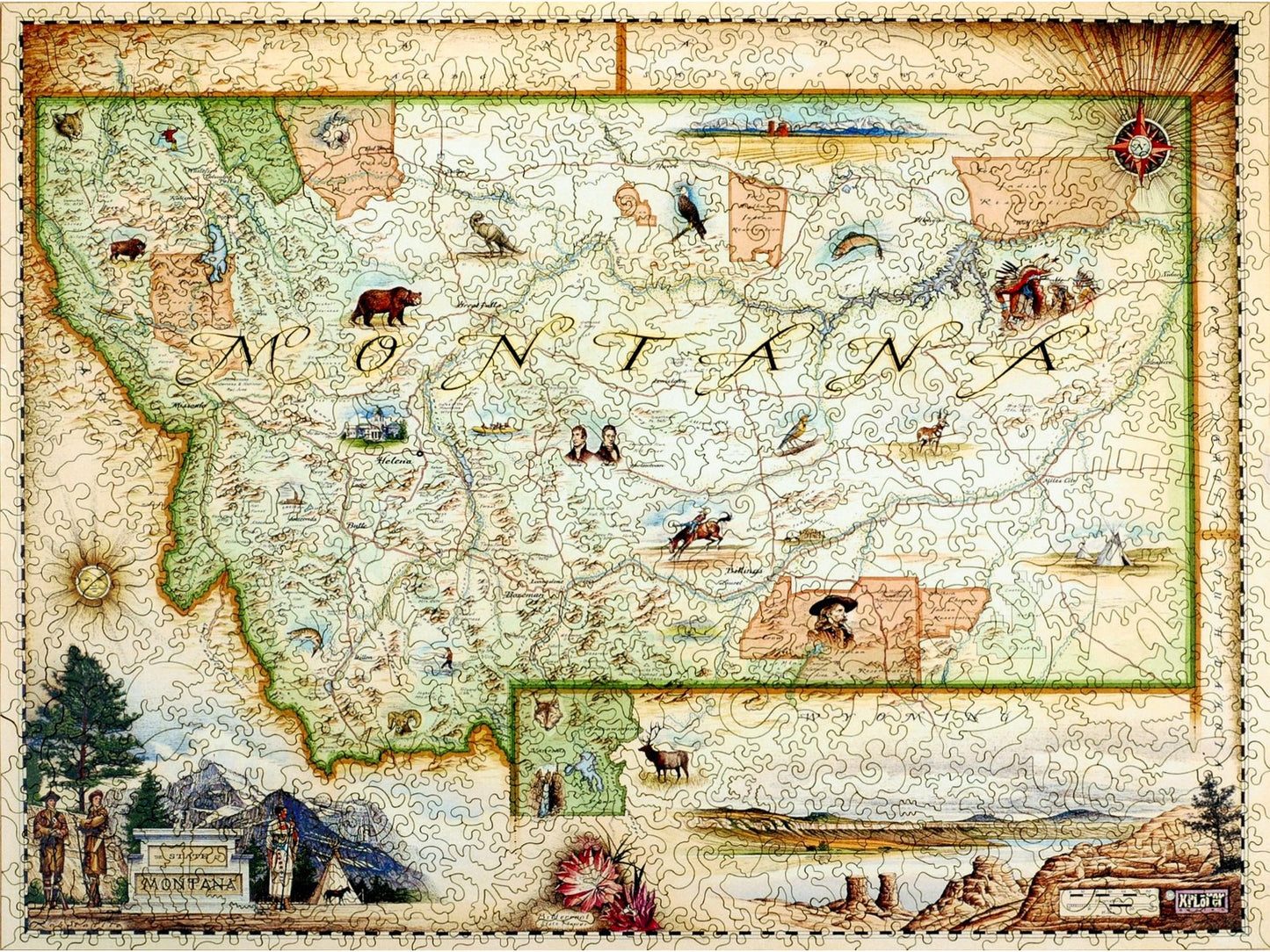 The front of the puzzle, Montana Map.