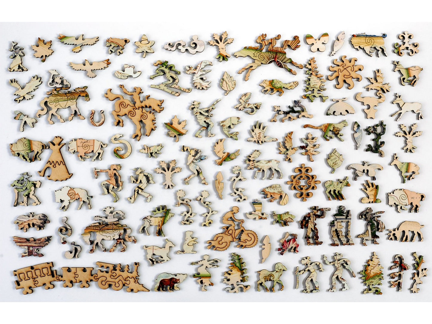 The whimsy pieces that can be found in the puzzle, Montana Map.