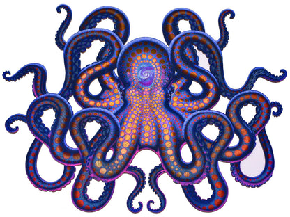 The front of the puzzle, Octopus, which shows a purple octopus.