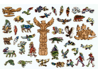 The whimsy pieces that can be found in the puzzle, Osprey.