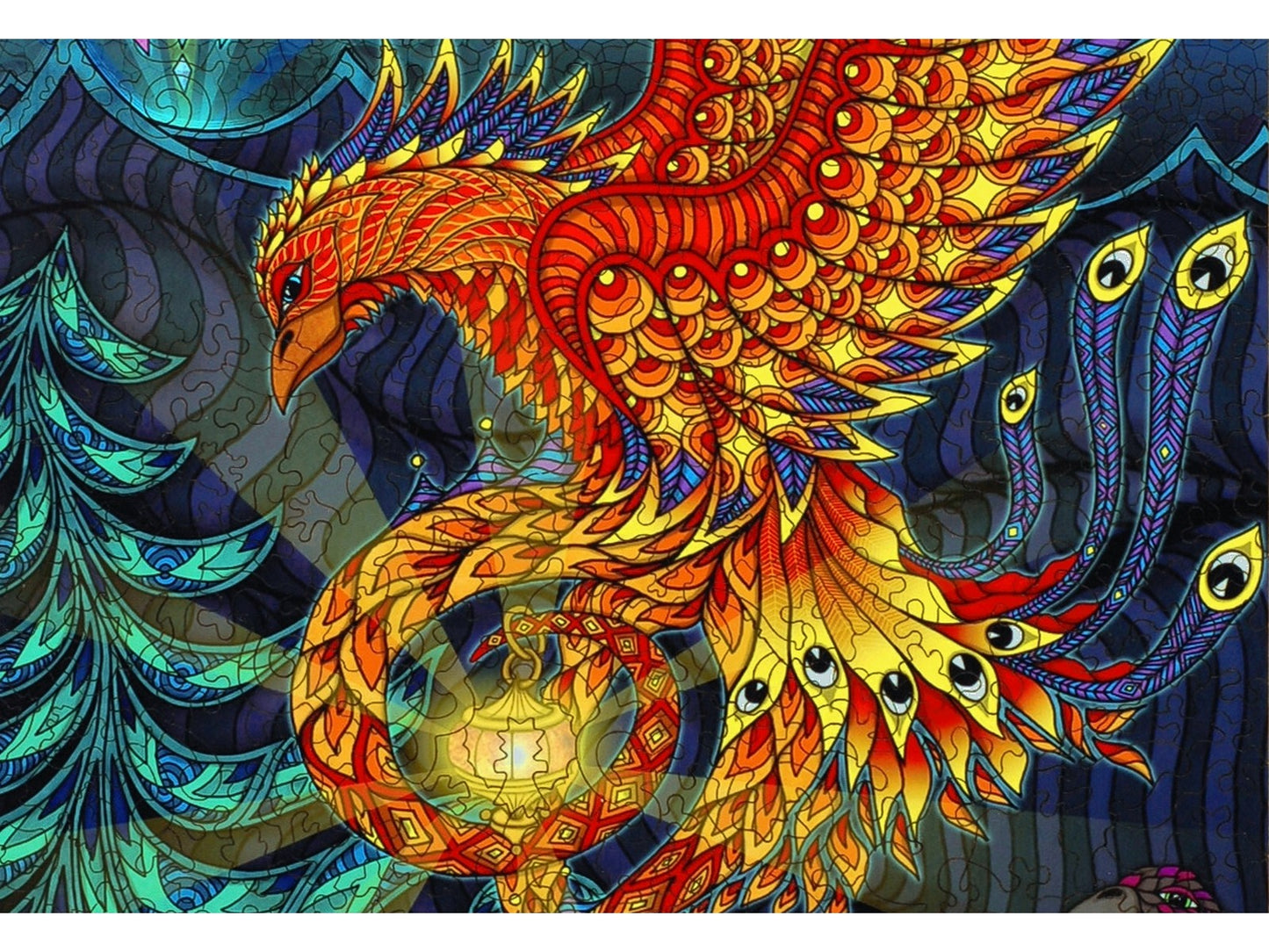 A closeup of the front of the puzzle, Phoenix.