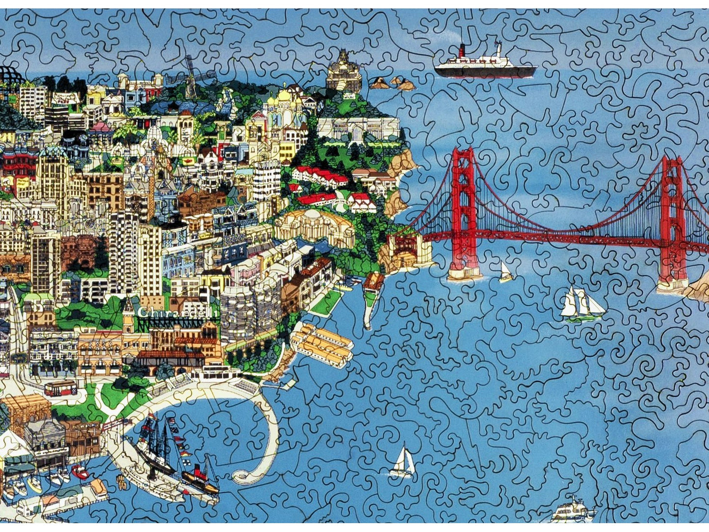 A closeup of the front of the puzzle, San Francisco.