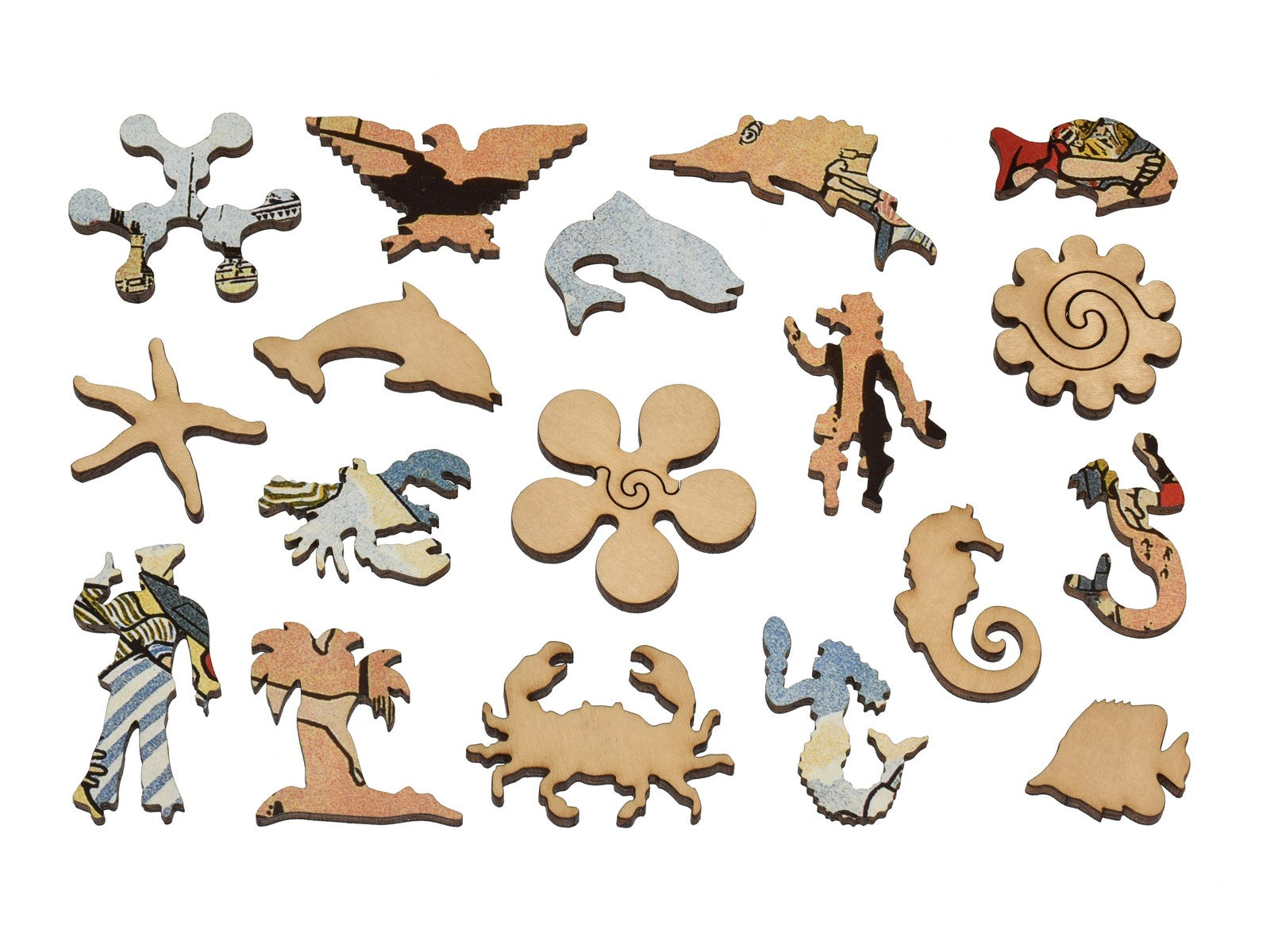 The whimsy pieces that can be found in the puzzle, Sand Castles.