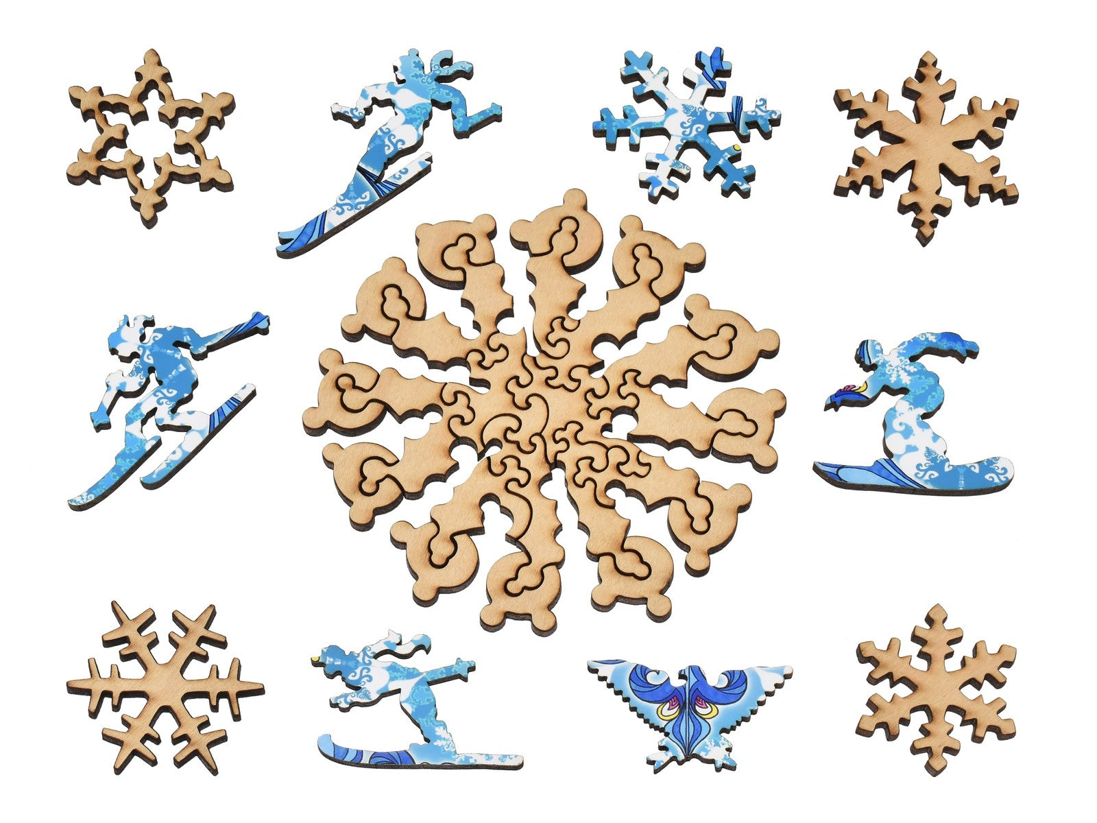 The whimsies that can be found in the puzzle, snowflake.