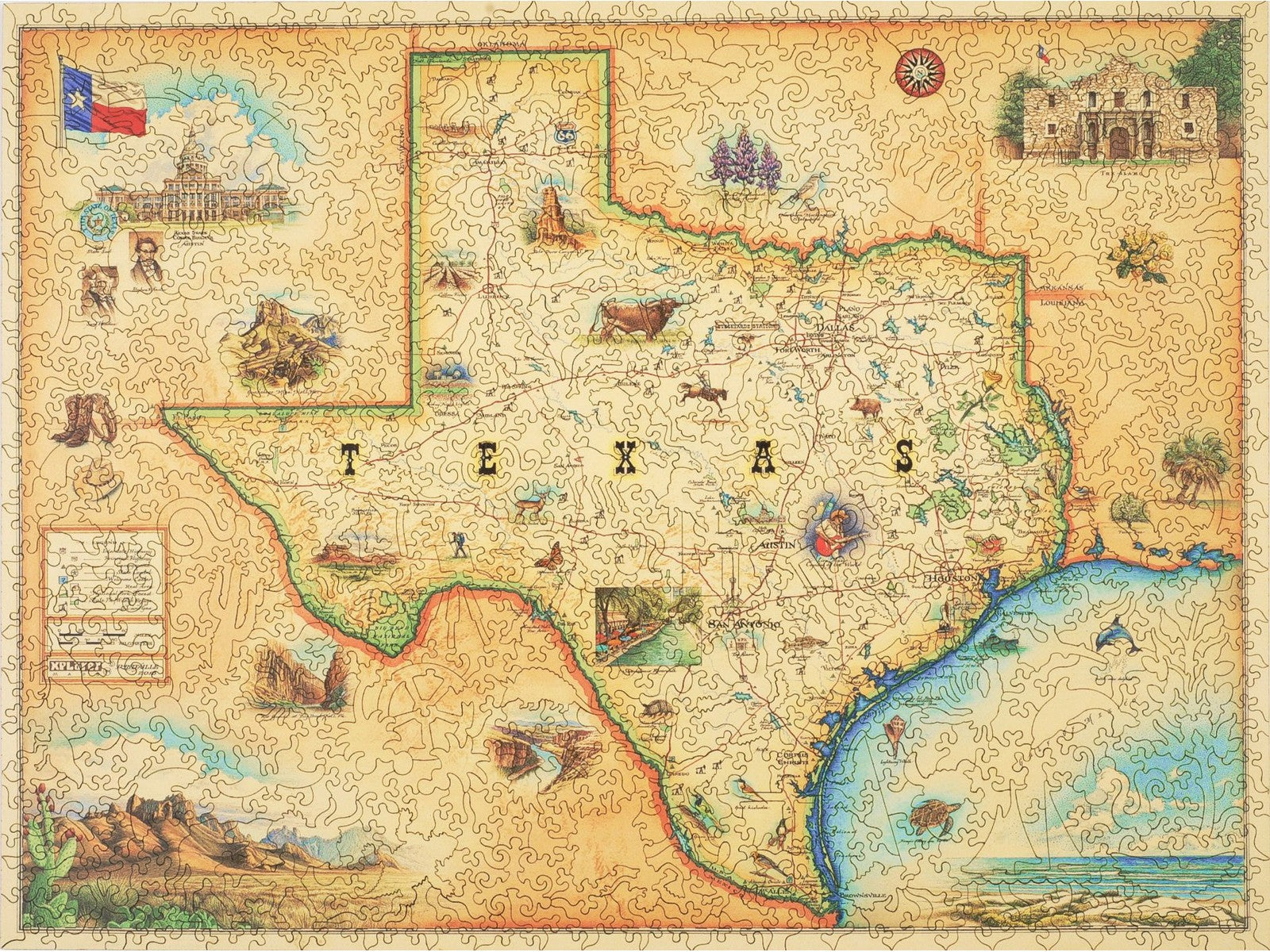 Large Printable Texas Map