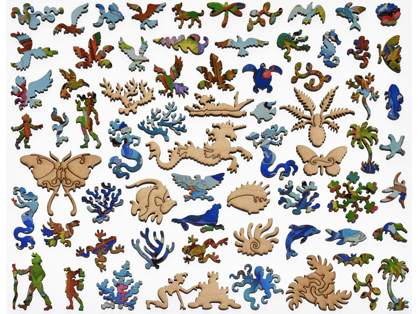The whimsy pieces that can be found in the puzzle, The Girl in the Sea.