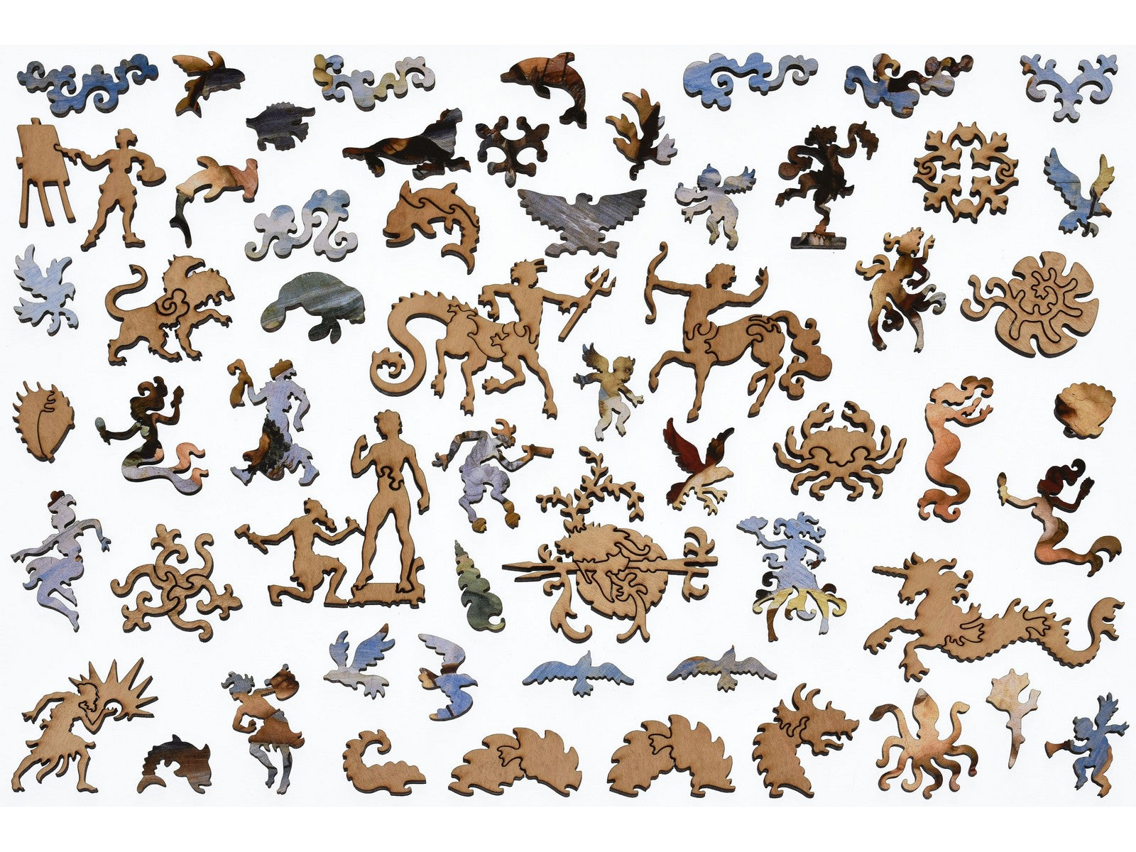 The whimsy pieces that can be found in the puzzle, The Triumph of Galatea.