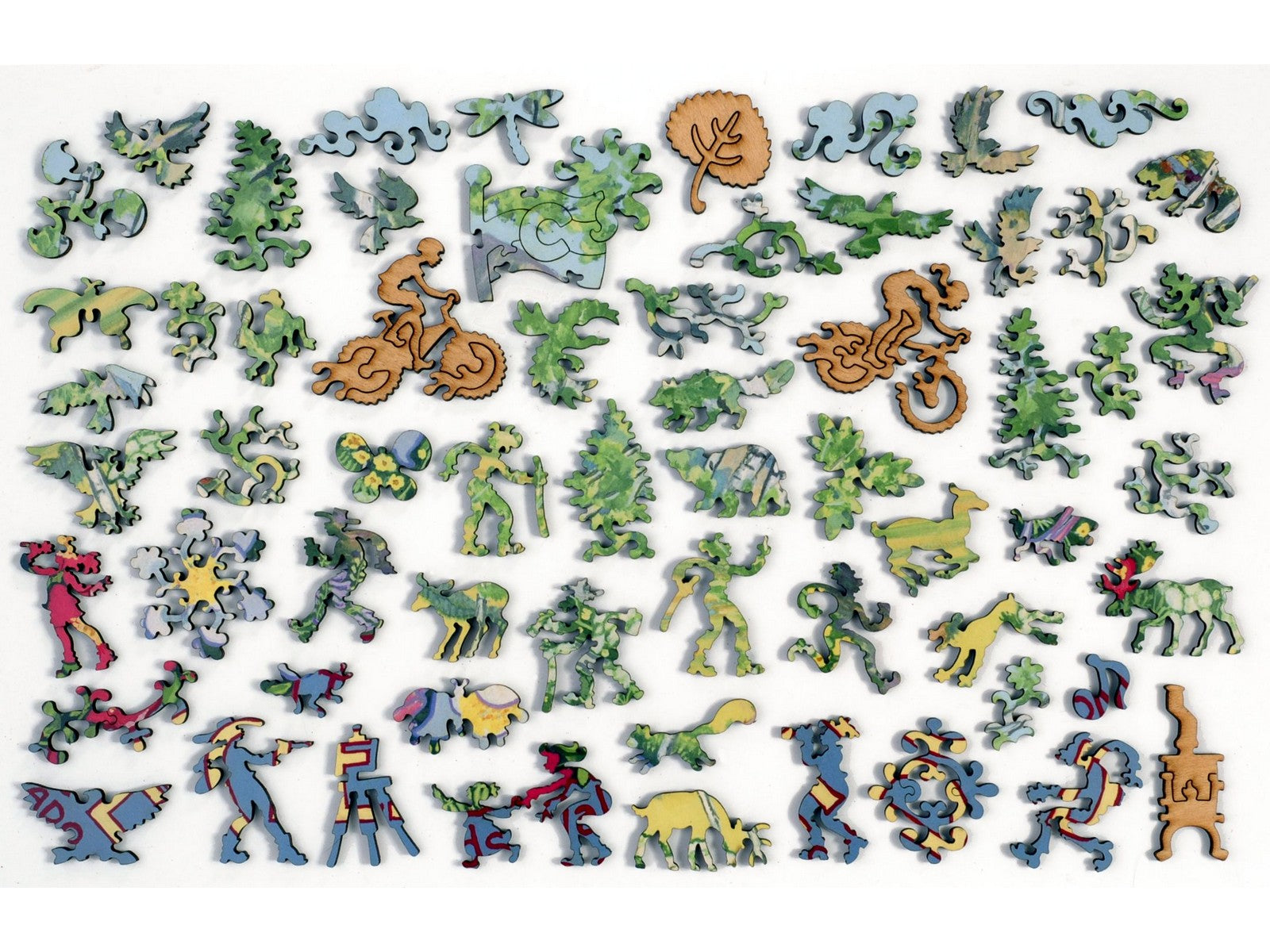 The whimsy pieces that can be found in the puzzle, The Woods Walk, Crested Butte, Colorado.